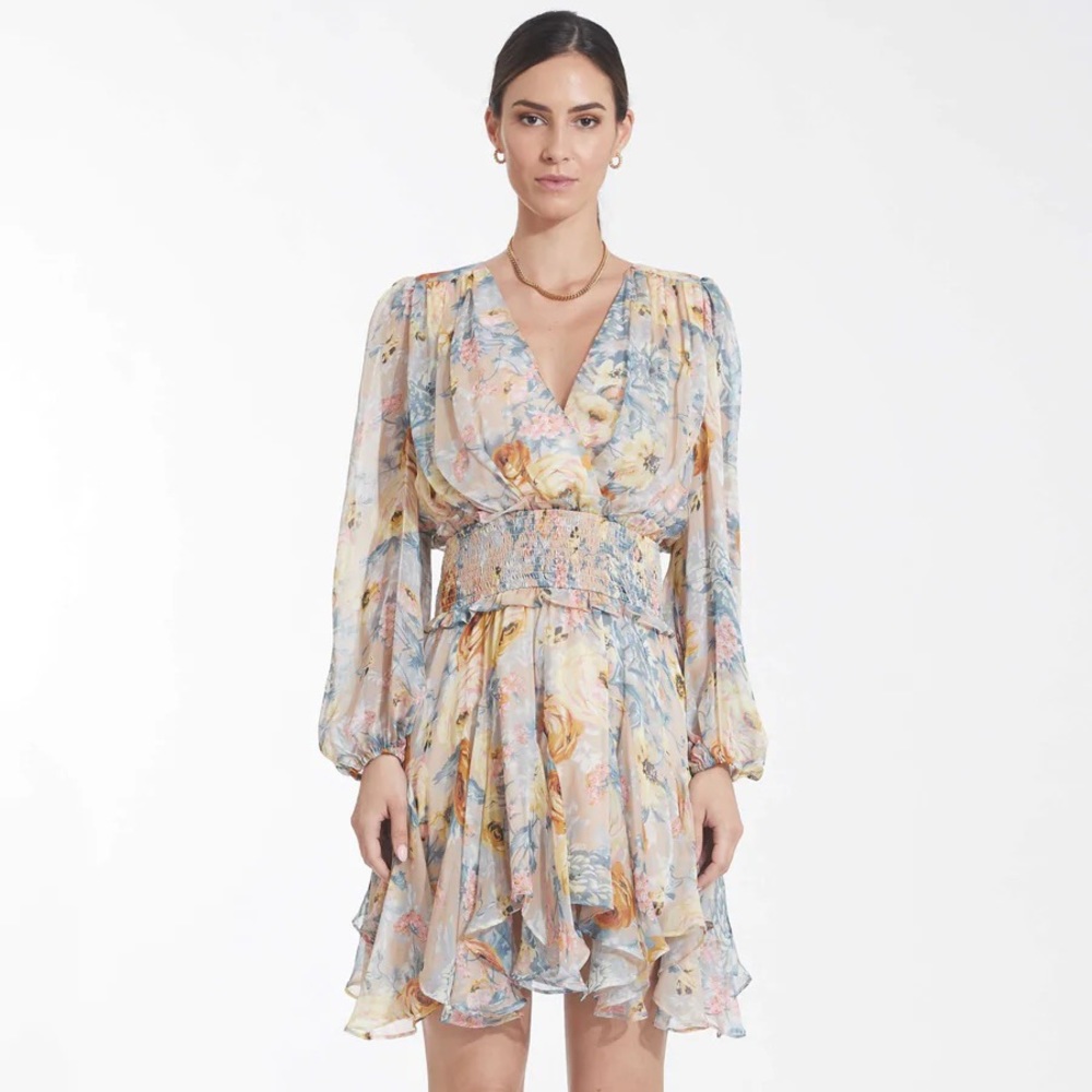 Elliatt Nysa L/S Mini Dress - Pink Floral Multi